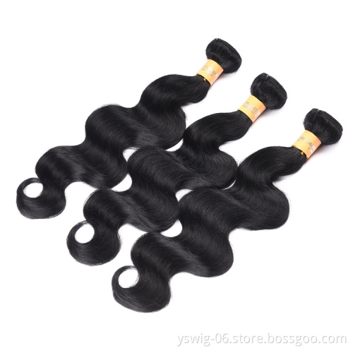 1B Natural Color Body Wave Long Brazilian Virgin Human Hair Weave Bundles Wholesale Colored Hair Bundles